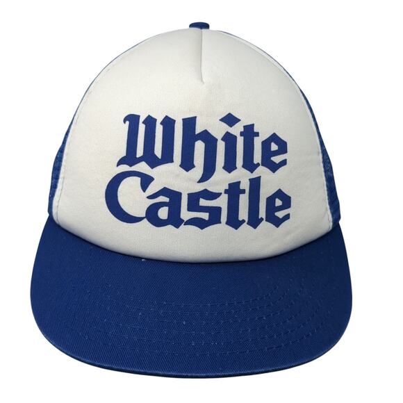 White Castle Snapback Trucker Hat Blue One Size Adjustable Mesh Back Polyester - Picture 1 of 8